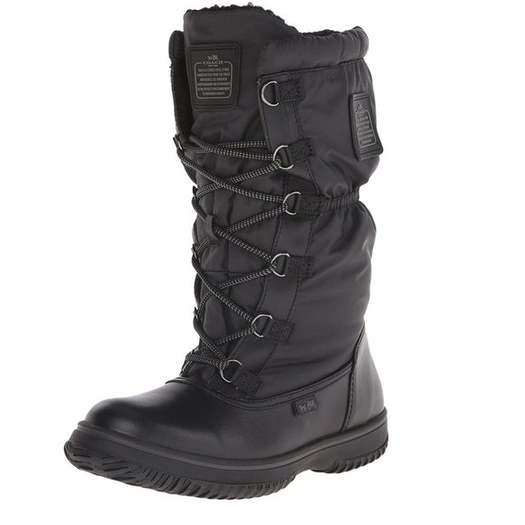 Coach Sage Cold Weather Hiking Snow Boot Black Nib - Picture 1 of 6